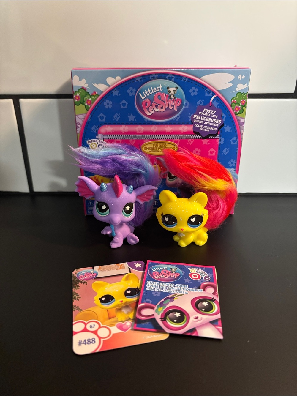 Littlest Pet Shop Twisted Tails Pet Pairs Series 6 Dragon & Cat Open Box New